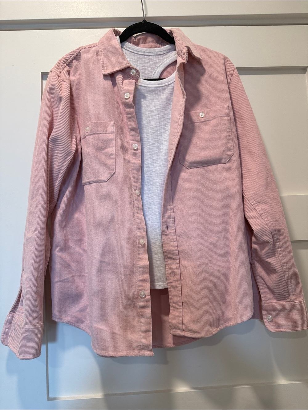 PacSun Light Pink Corduroy Button-Up Jacket